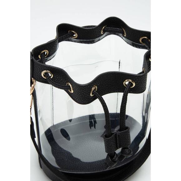 Clear Crossbody Stadium Bucket Bag Royal Blue - Picture 10 of 11